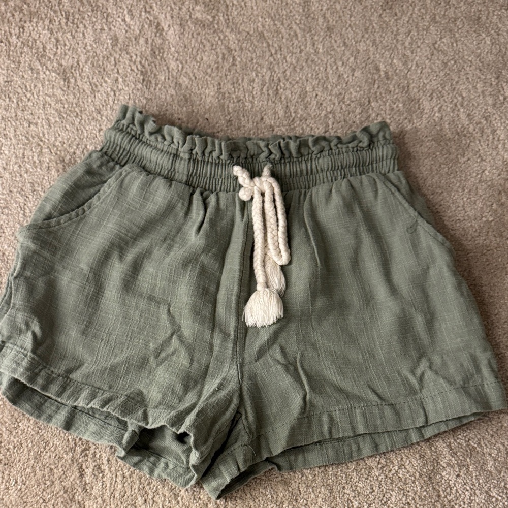 Women's Green Casual Shorts